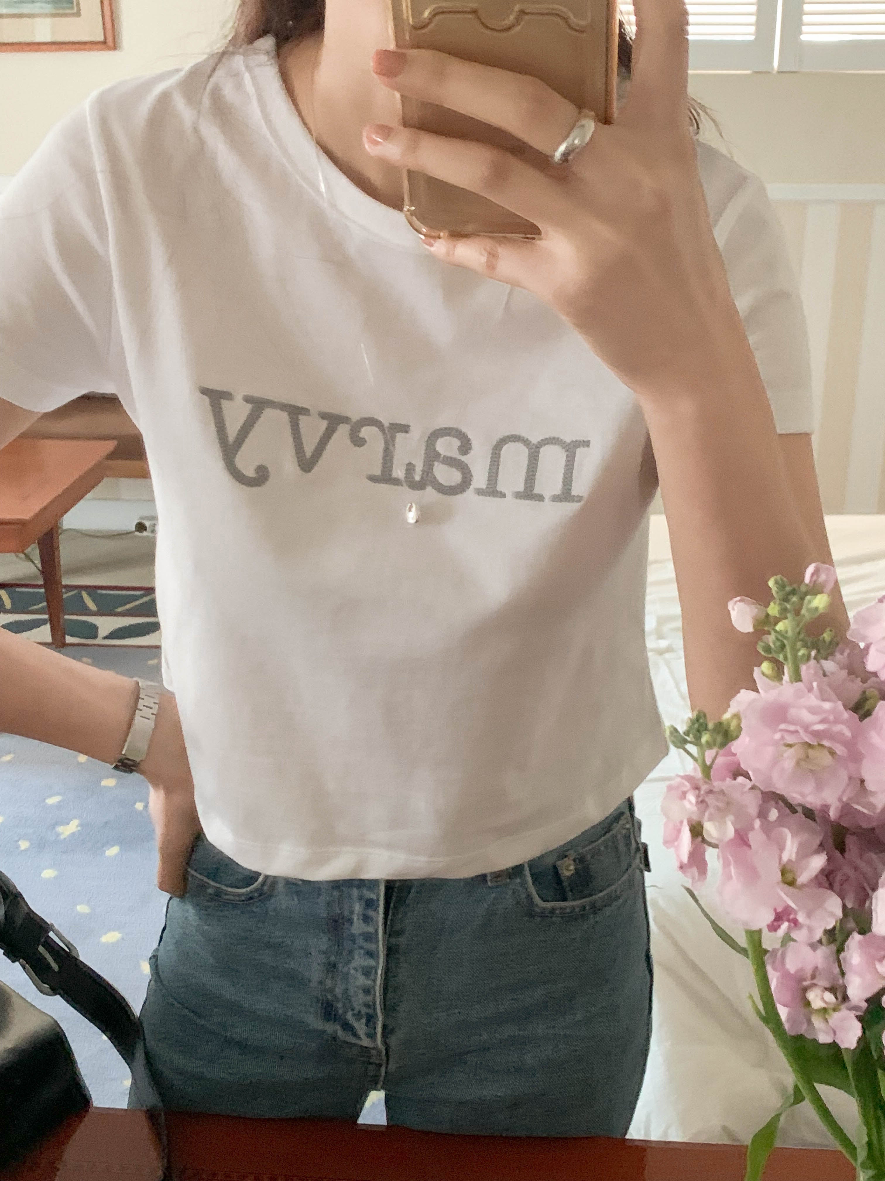 marvy chain logo tee (grey)