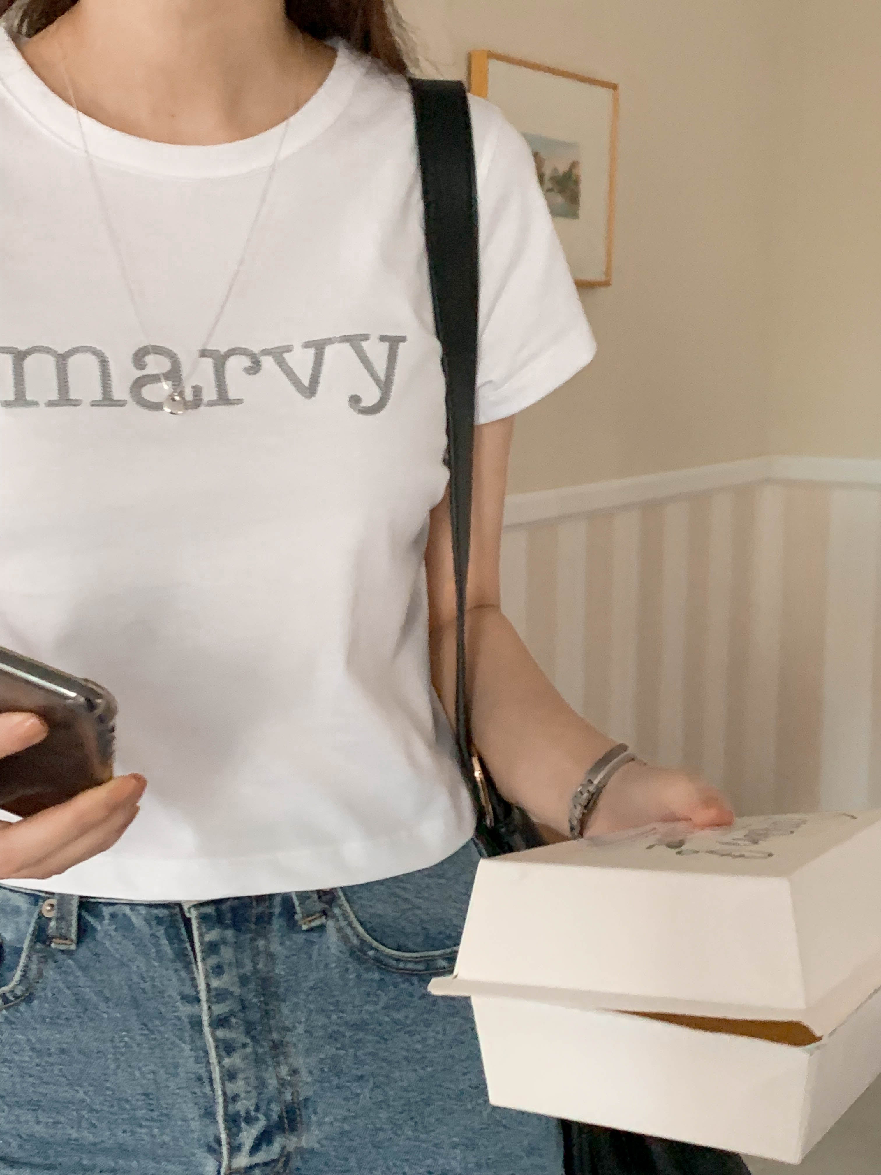 marvy chain logo tee (grey)