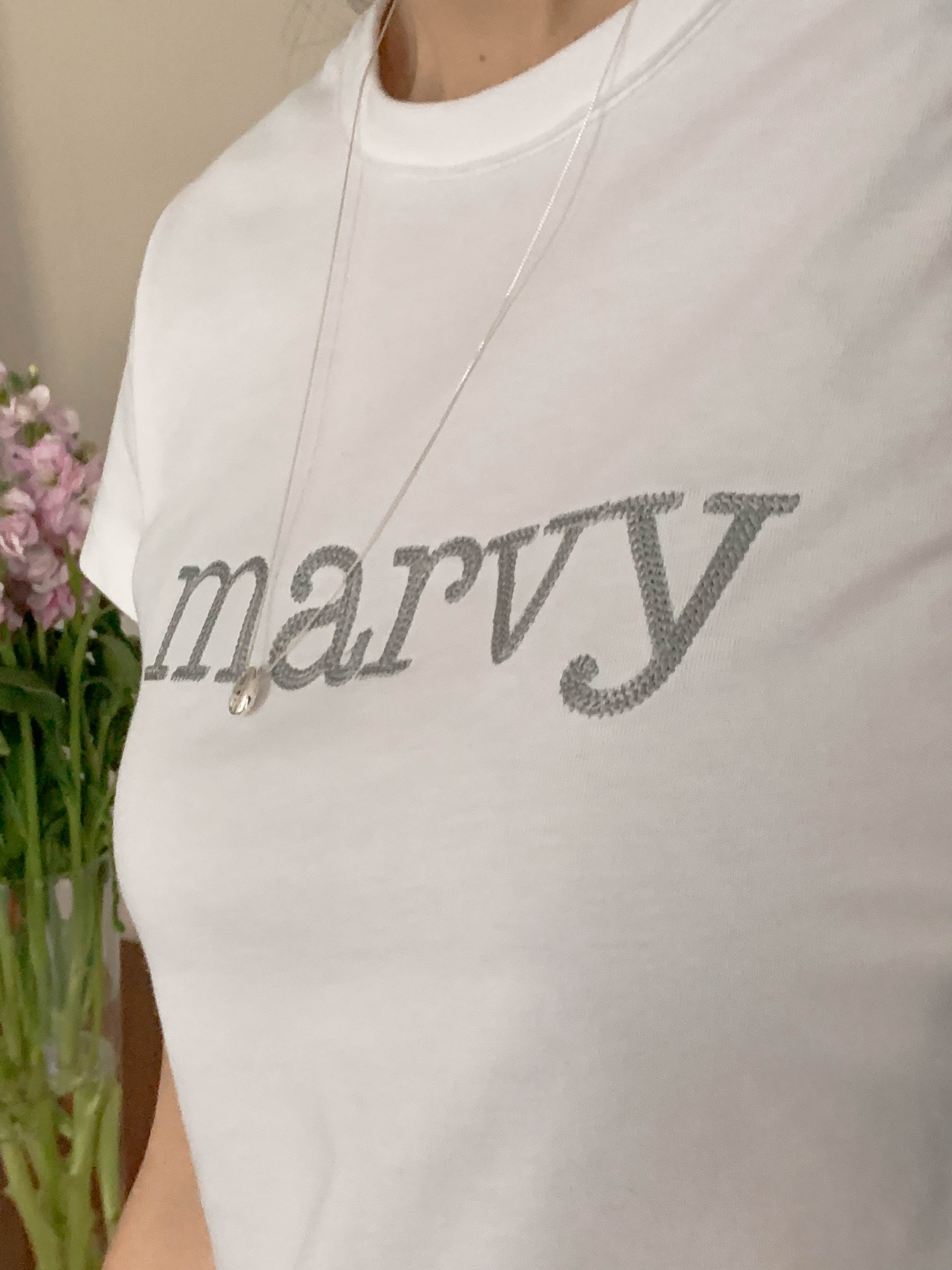marvy chain logo tee (grey)