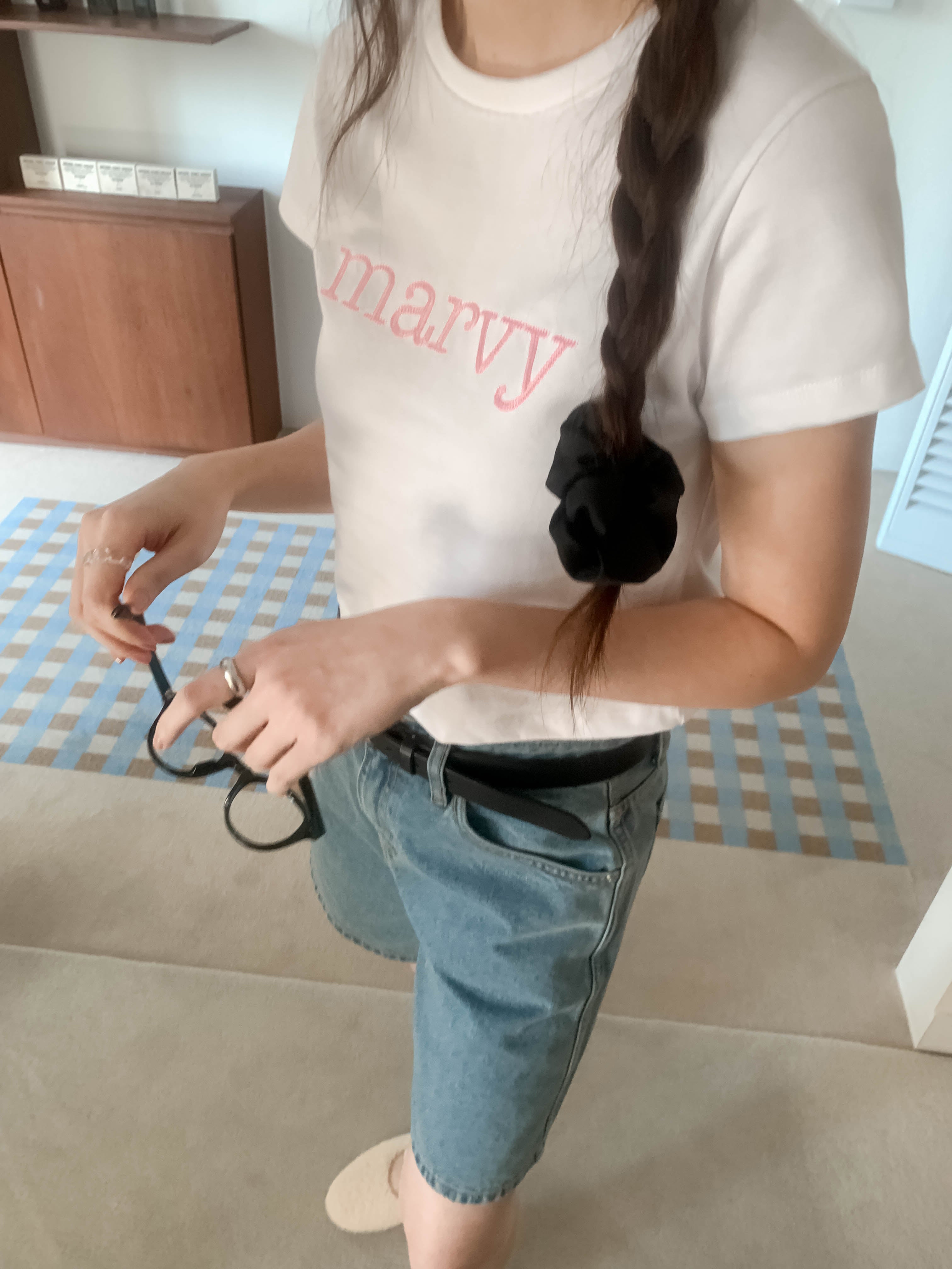 marvy chain logo tee (pink)