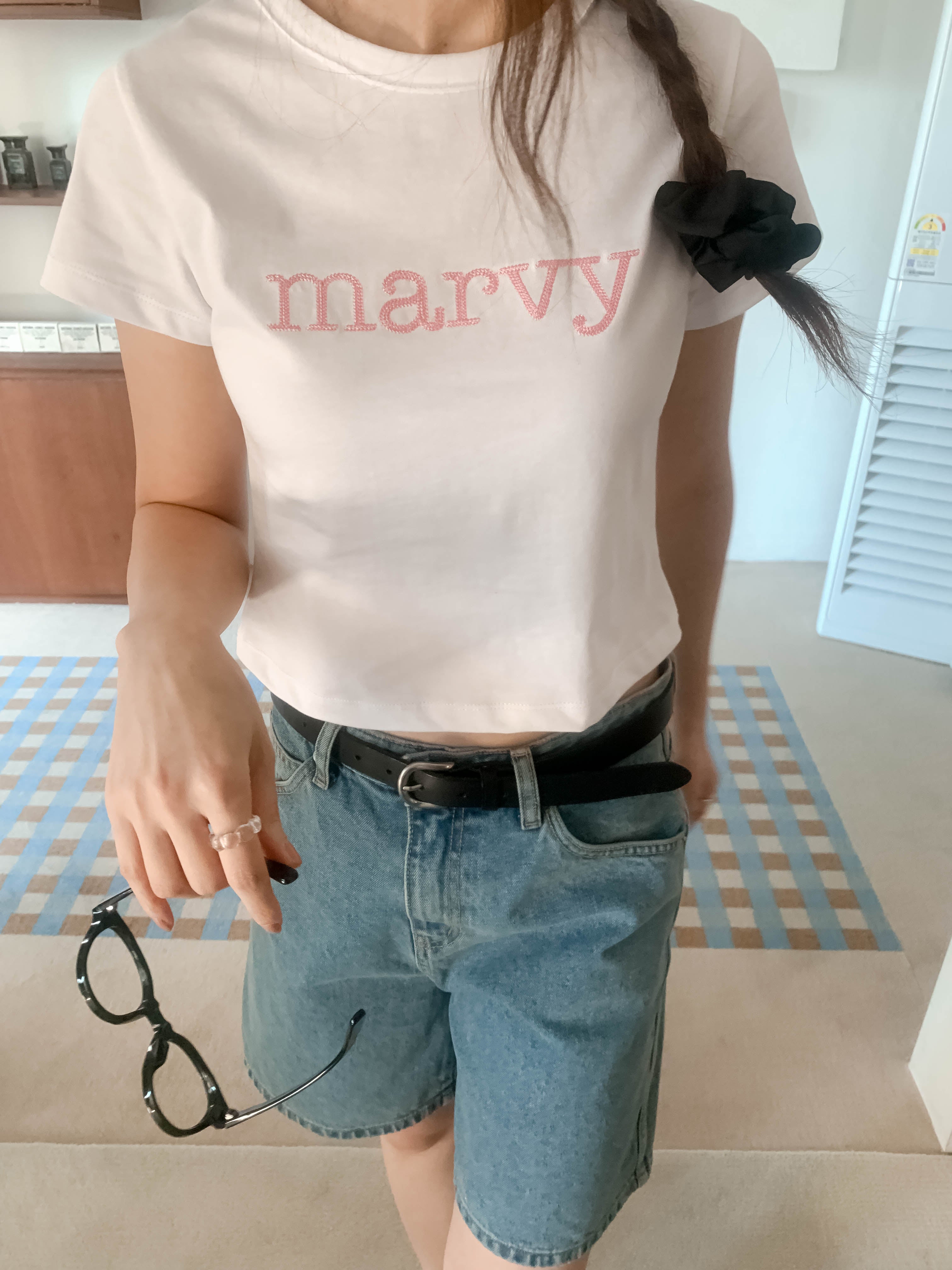 marvy chain logo tee (pink)