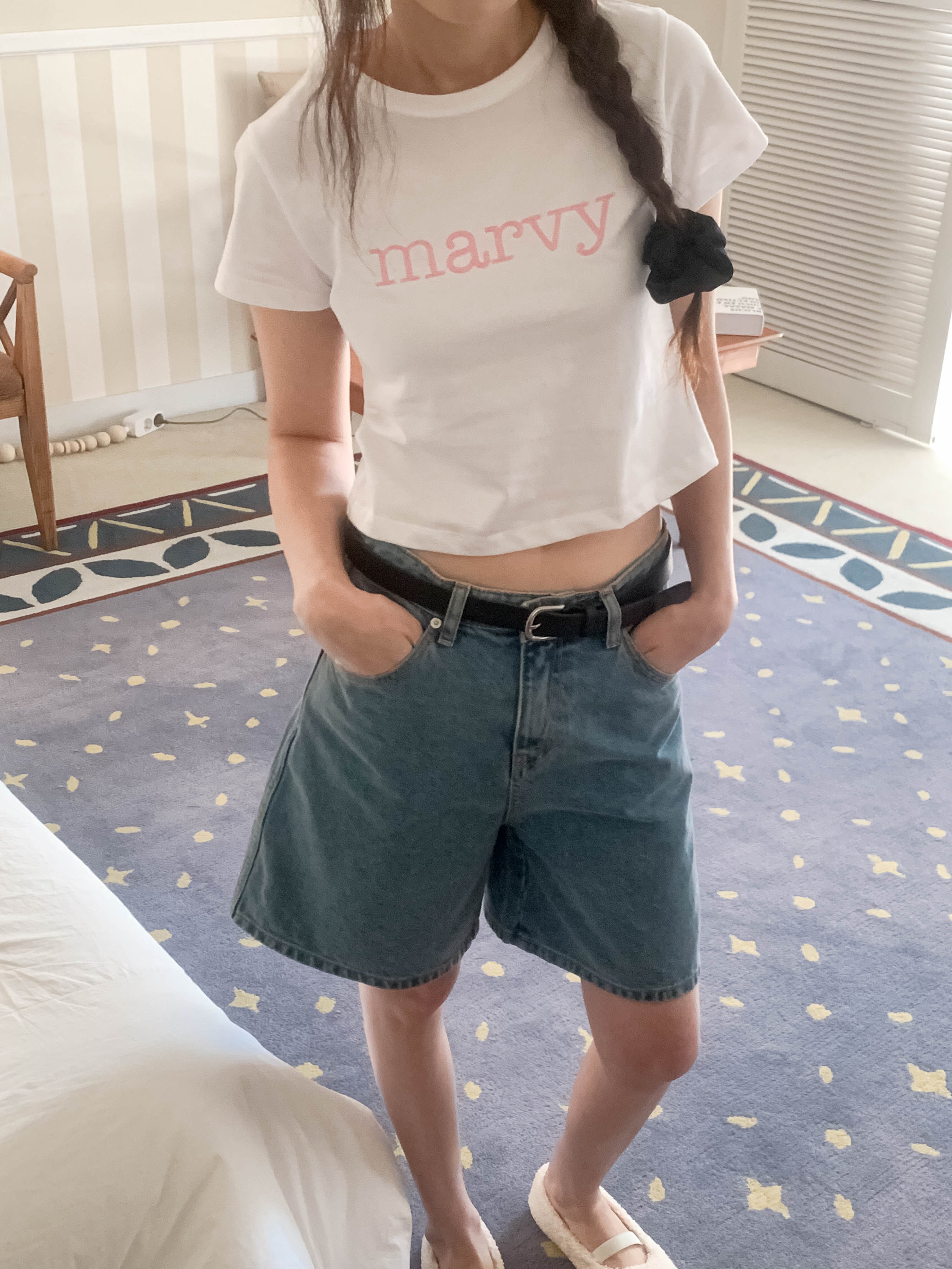 marvy chain logo tee (pink)
