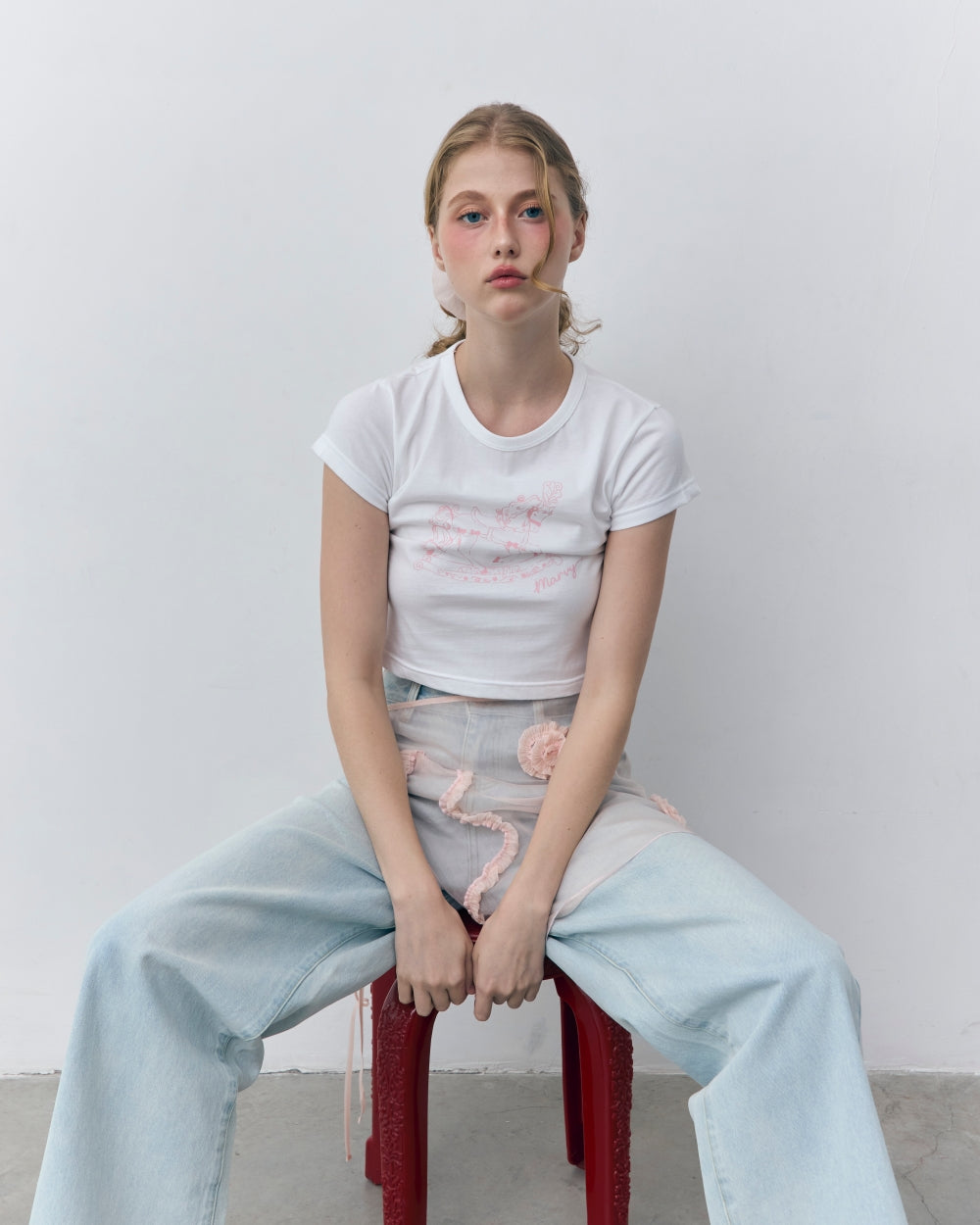 carousel crop tee