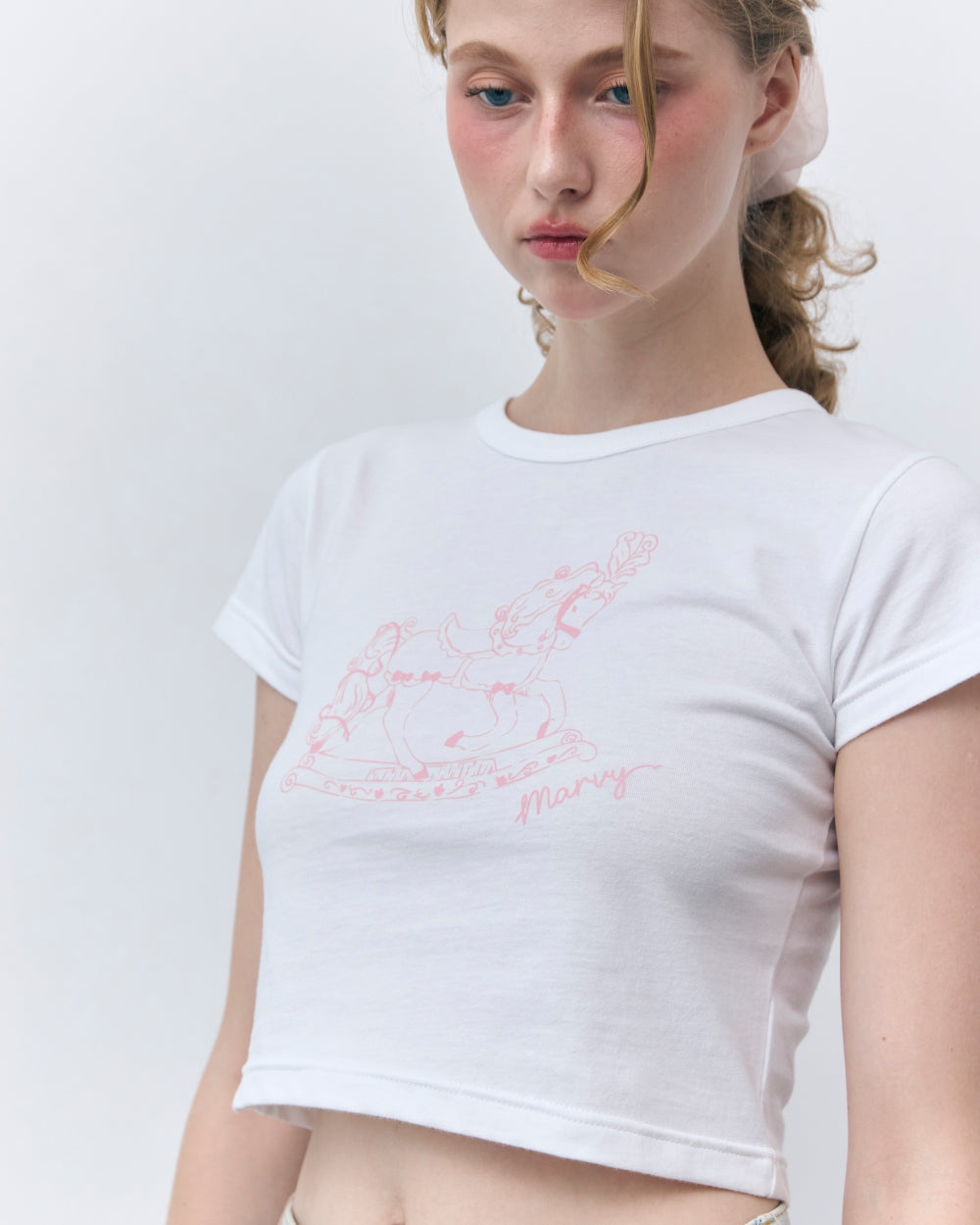 carousel crop tee