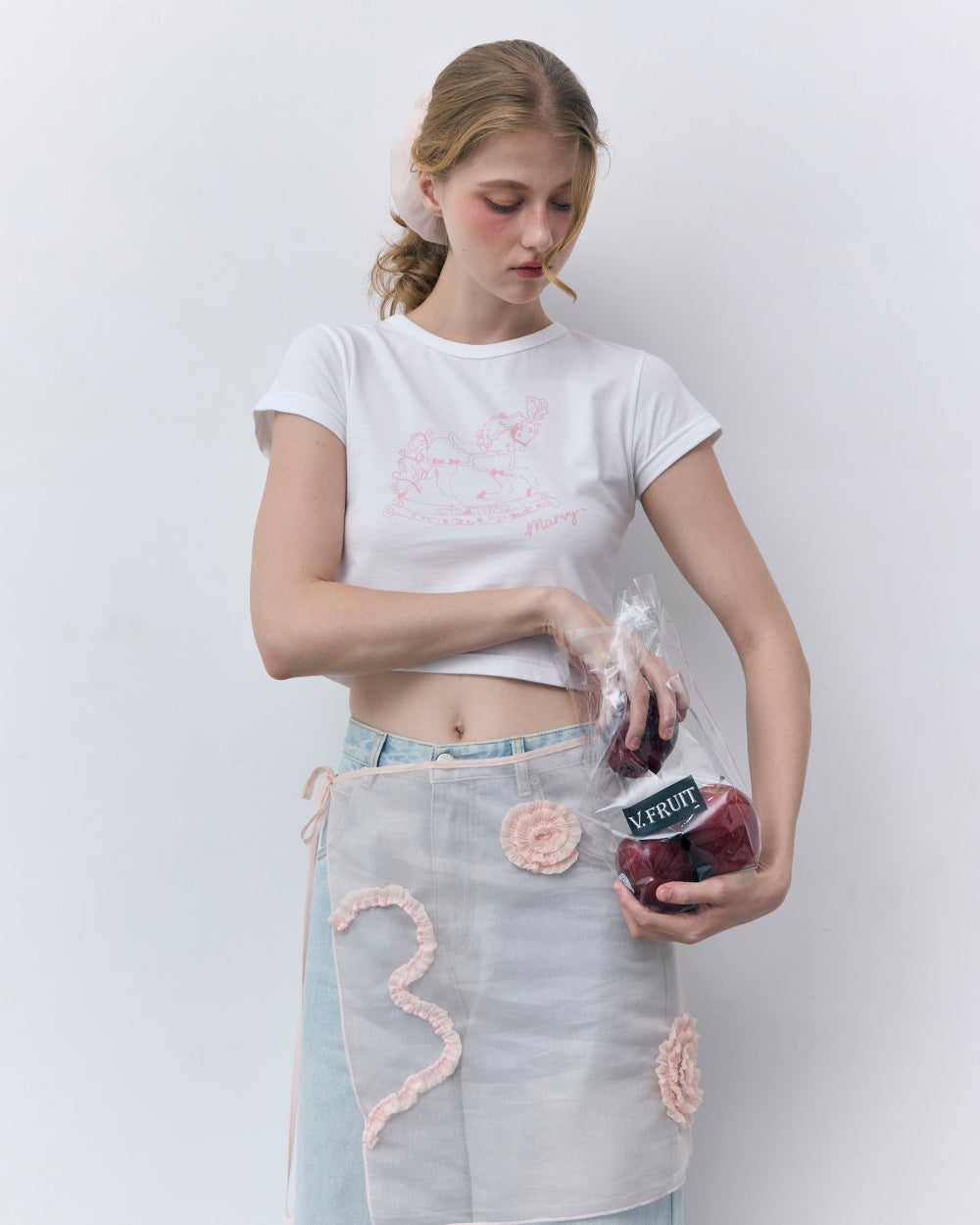 carousel crop tee