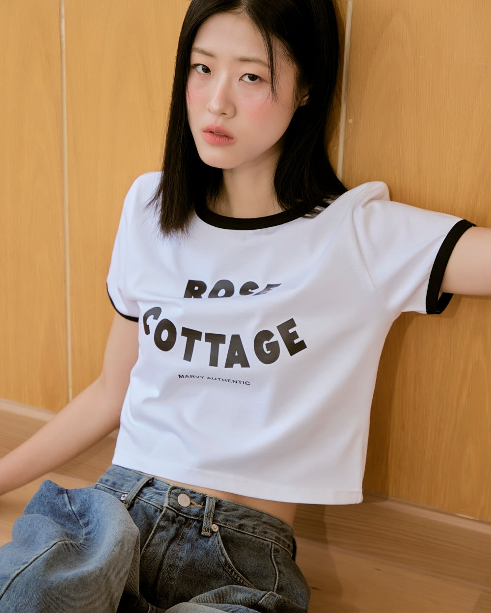 rose cottage ringer tee