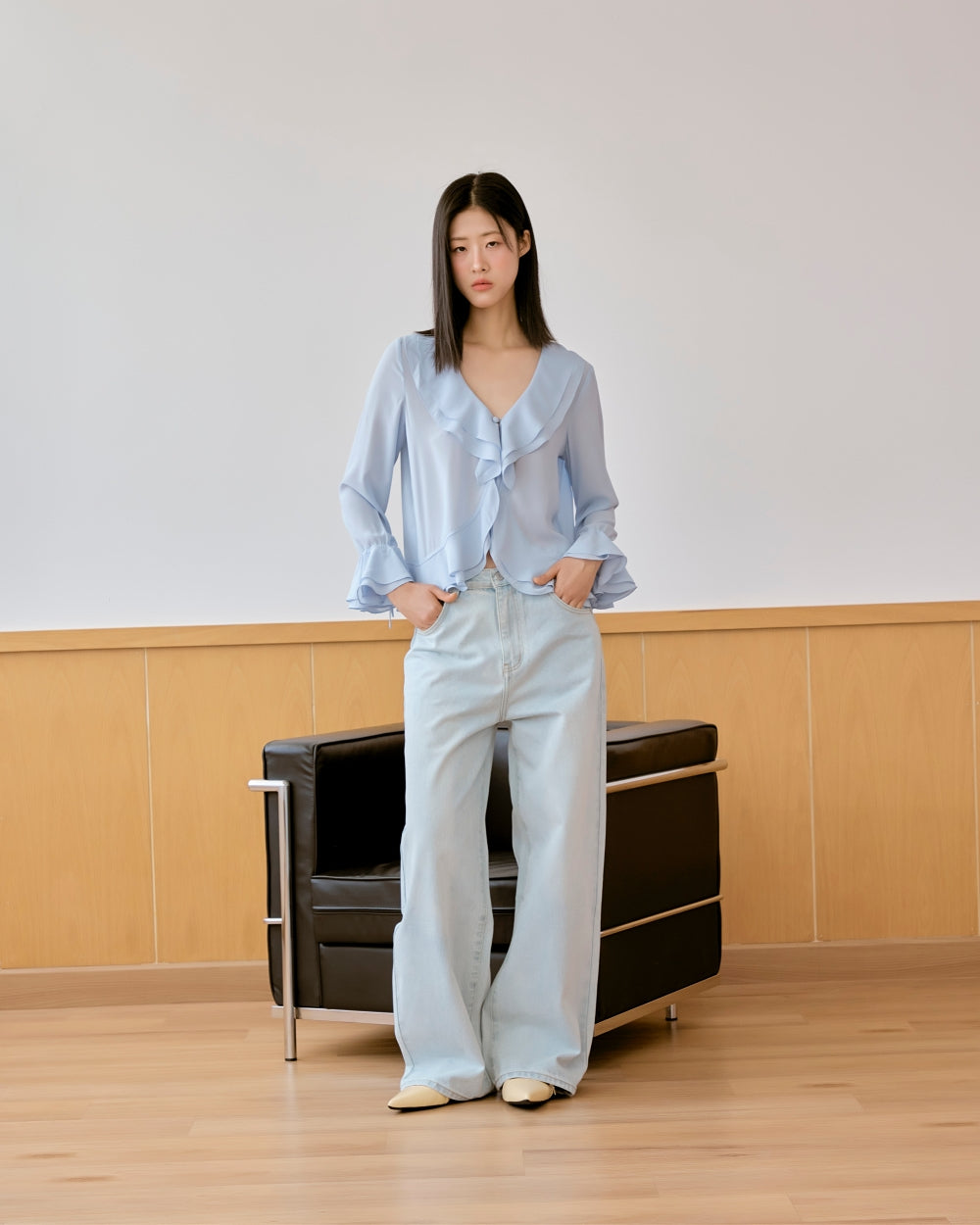 whimsical ruffle blouse & skirt