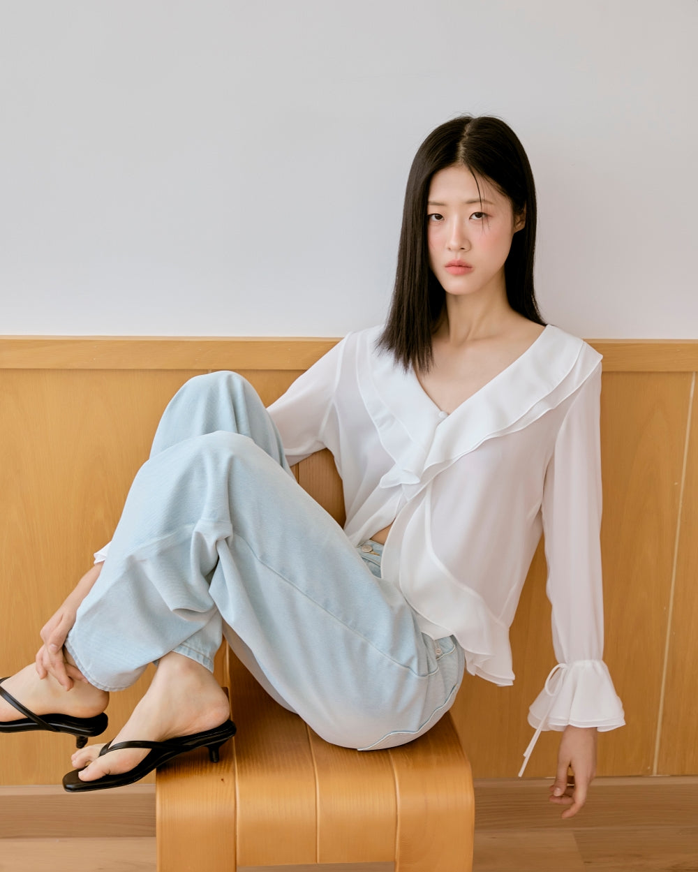whimsical ruffle blouse & skirt