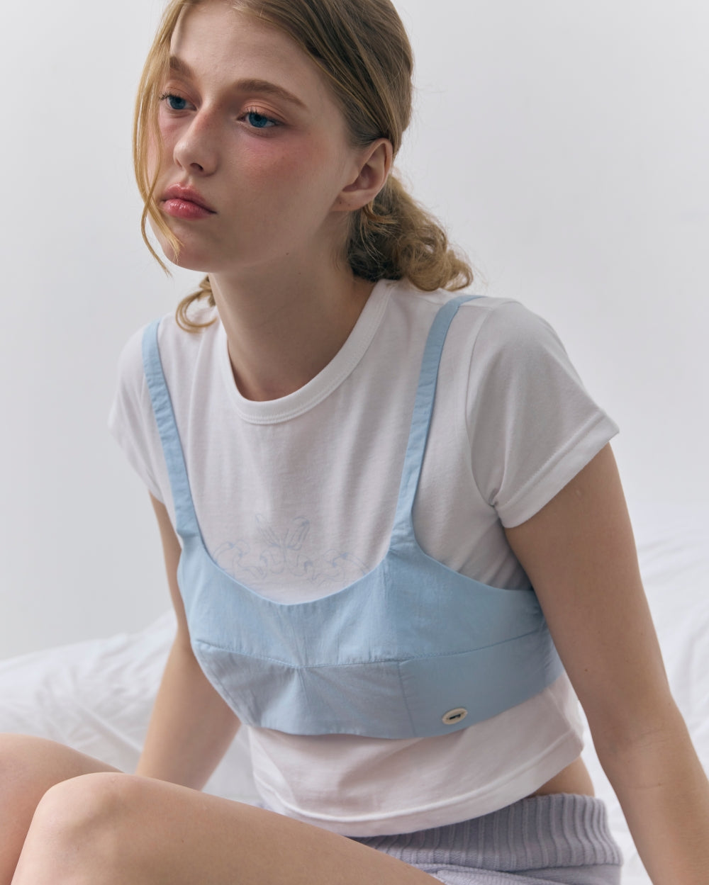 petit bow crop tee
